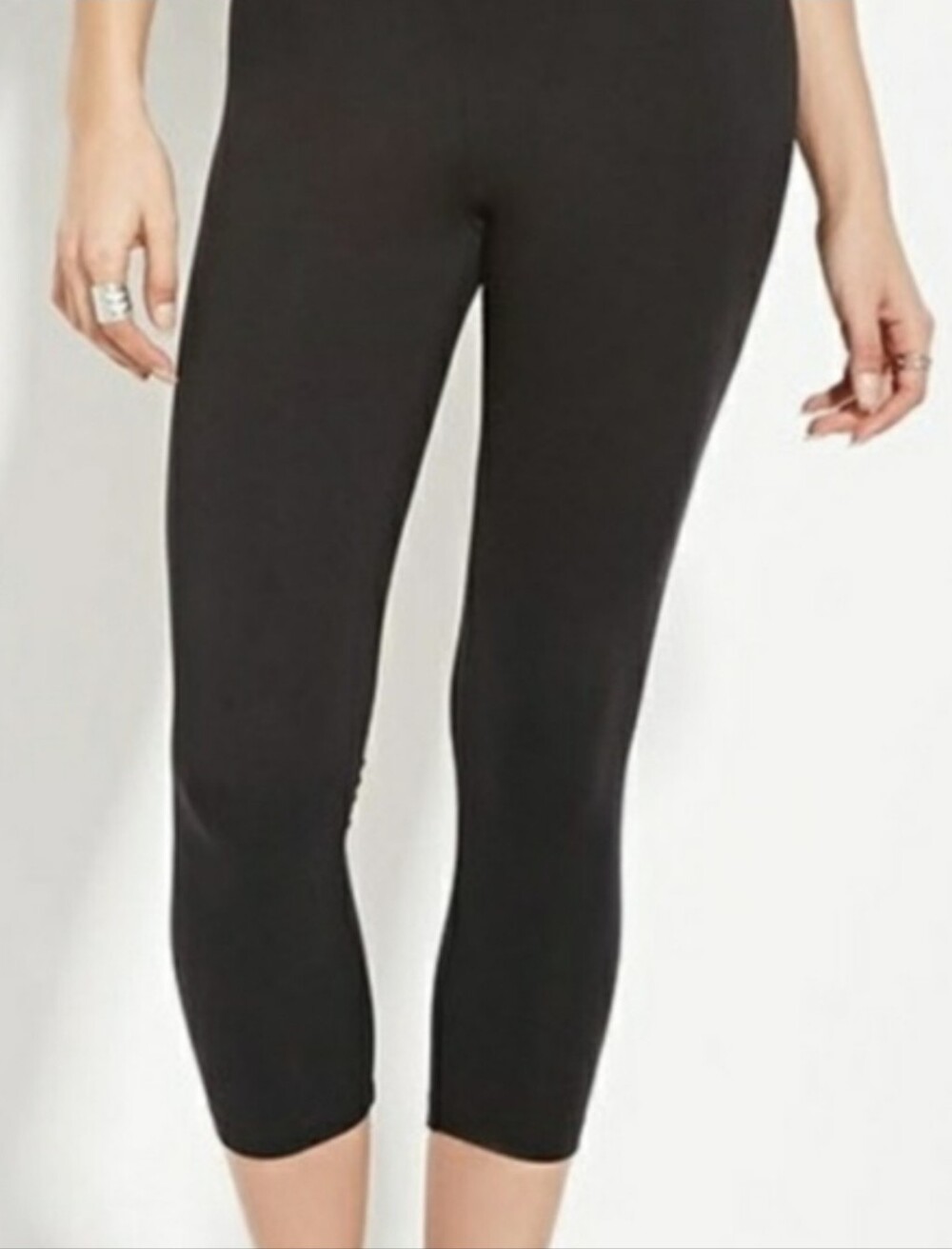 Forever 21 Bundle~2 Pairs Of Black Capri Leggings BNWT!